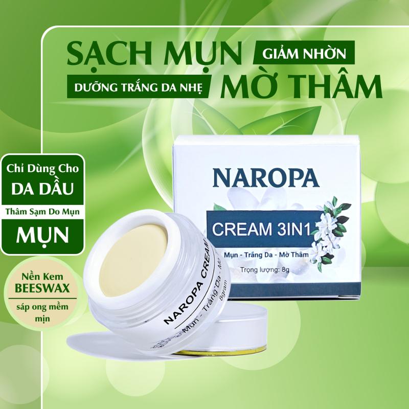 [Khuyến mãi đặc biệt] Kem Mụn - Trắng Da - Mờ Thâm NAROPA 3in1 - dưỡng da làm dịu, giảm nhanh mụn, thâm do mụn, hỗ trợ dưỡng trắng da