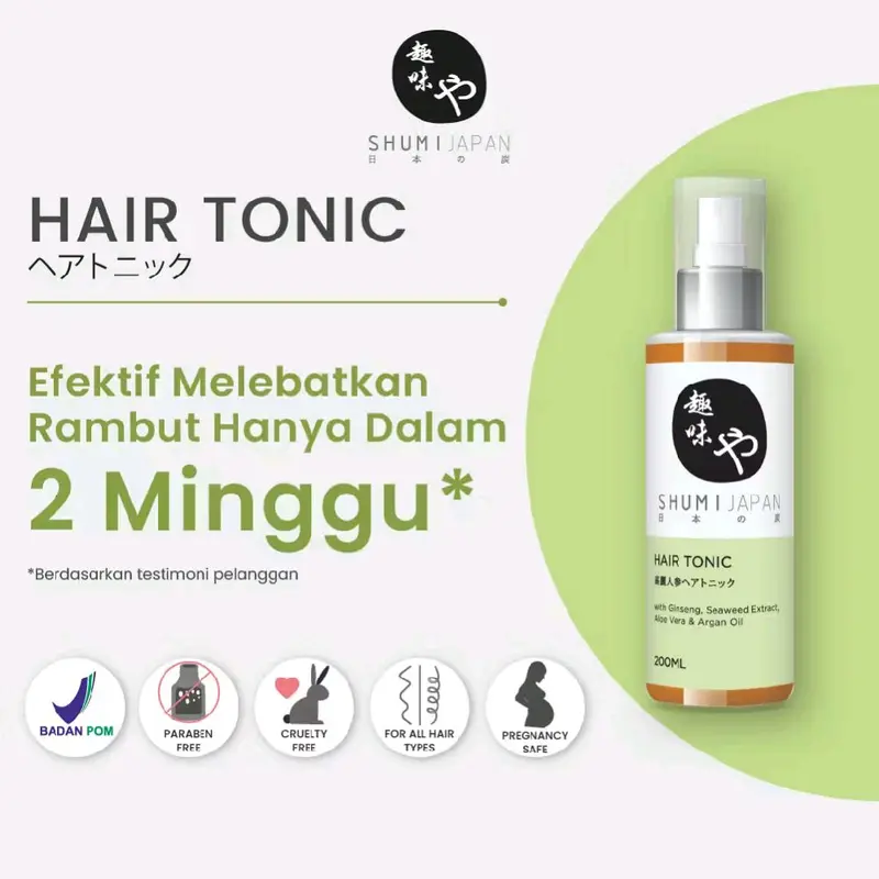 Shumi Japan Hair Tonic Menumbuhkan & Merawat Rambut Rontok Haircare Treatment 0