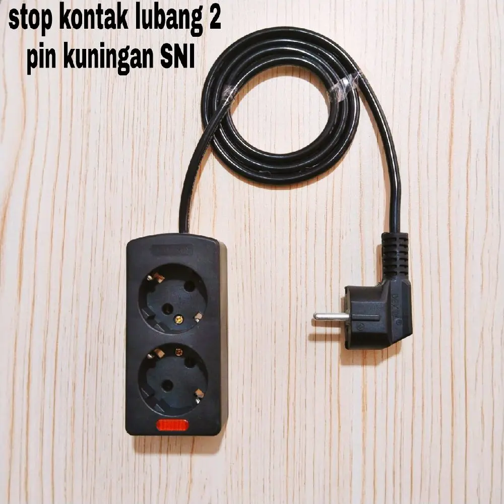 Stop Kontak Lubang 2 Panjang Dengan Kabel