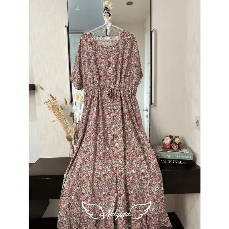 Maternity Dress 3 in 1 Zaynab Series |  Daster Infus  Lahiran Hamil Menyusui Bumil Busui | Nursing Wear | Nursery Dress| Baju Melahirkan Jumbo Kancing Bahu Bukaan Atas Semata Kaki Tali Depan Cantik Kekinian Rayon Premium Kehamilan Katun Nyaman Multipak 6