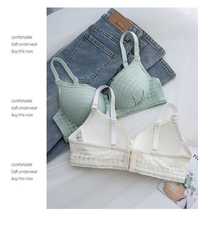 Product Introduction of Underwear Small Breast Size Exaggerating Bra Push up and Anti-Sagging Girl High School Student College Student Thin Section without Steel Ring Push up Bra Suit 18