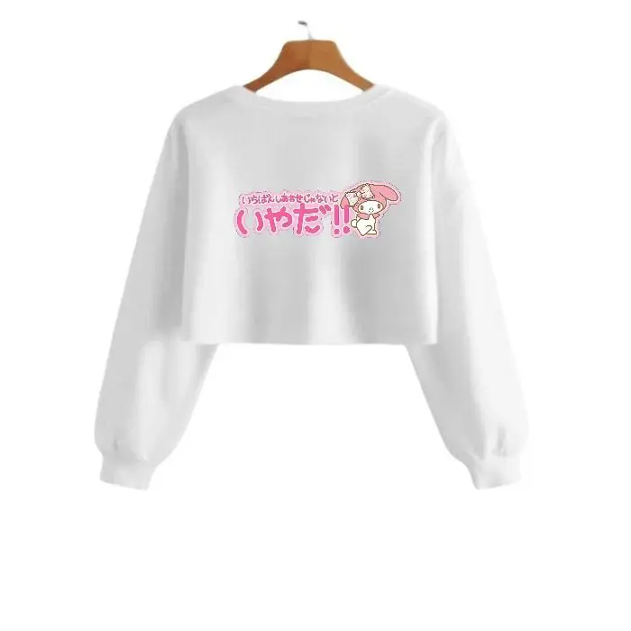 BAJU CREWNECK CROP ANAK PEREMPUAN MOTIF MELODY TEXT PAKAIAN HANGAT UNTUK USIA 2-11 TAHUN Fashion 3