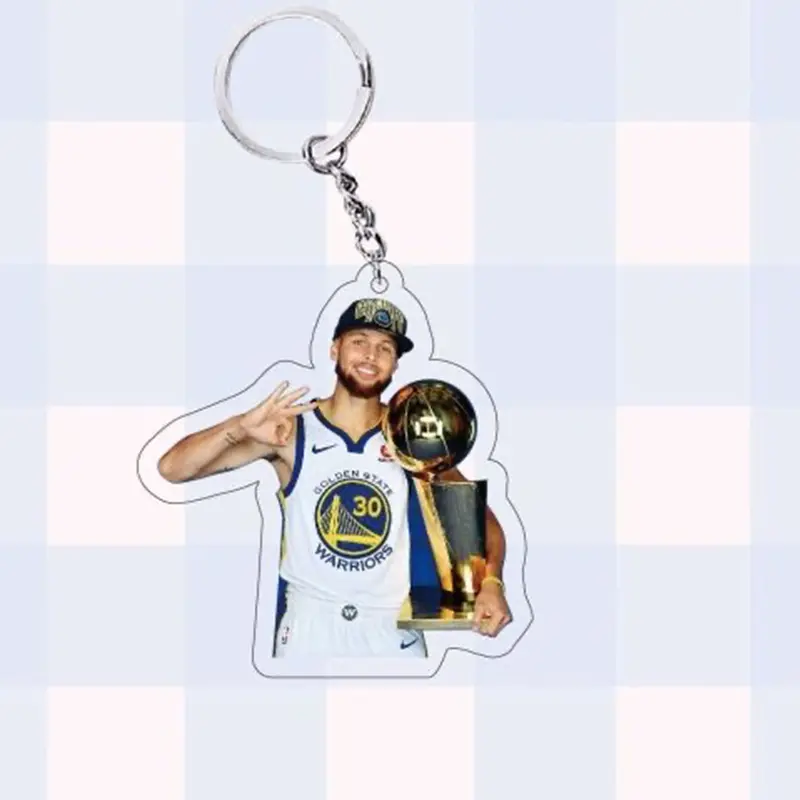 Dây Chuyền Chìa Khóa Mặt Dây Chuyền Curry, NBA, Chất Liệu Acrylic, Hai Mặt, HD, Thích Hợp Làm Đồ Trang Trí Treo Cặp Sách Học Sinh, Quà Tặng Sáng Tạo Cho Học Sinh, Xung Quanh Ngôi Sao