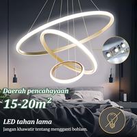 Gambar Lampu Gantung Kristal Modern 3-Cincin Lampu Gantung Ruang Tamu Kamar Tidur 3 Warna Lampu Hias - Emas+Remote dari GOGEOUS Store Kab. Tangerang 4 Tokopedia