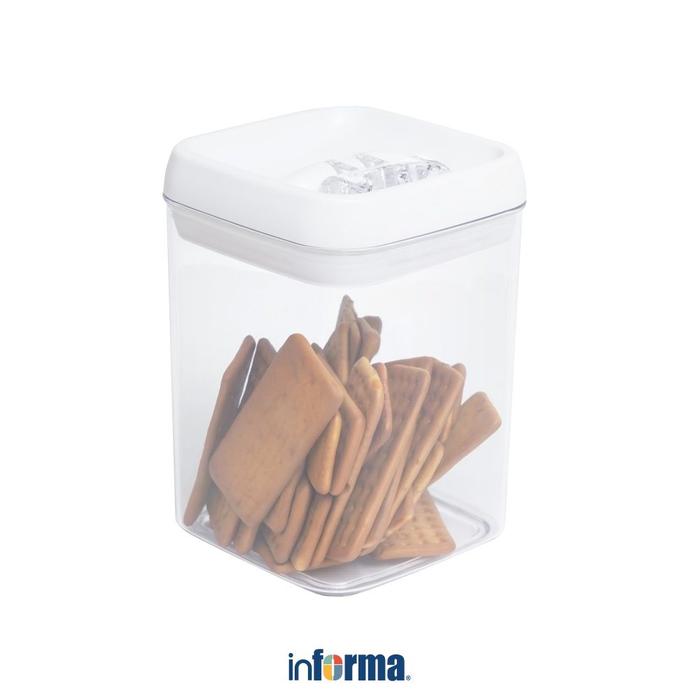 Gambar Informa Felli Stoples Flip Tite Persegi 1.7 Liter Transparan - Putih Toples Jar Food Container Setoples Wadah Penyimpanan Kedap Udara dari Informa Indonesia Kota Administrasi Jakarta Barat Tokopedia