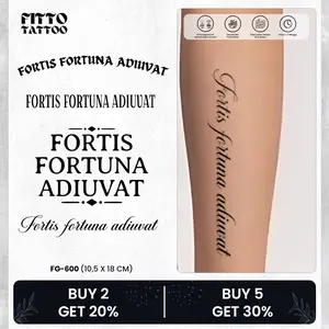 tato temporer premium tattoo fruit ink semi permanen tatto fortis fortuna adiuvat tatoo Temporary