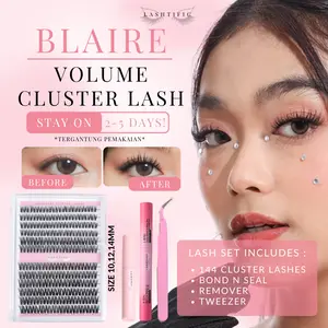 [BUNDLING] LASHTIFIC Bulumata palsu BLAIRE Individual Lashes Cluster Lash Fake Lash 10-14mm | Set | Lem + Remover | Eyelash Extension bulu mata tempel