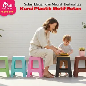 Mall Perabot | Kursi Baso Rotan | Plastik Motif Anyam | Bangku Taman Bakso | Chairs Furniture