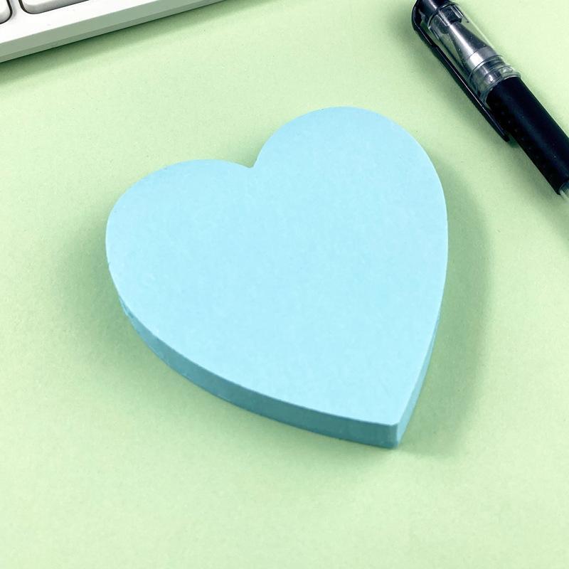 Heart Shaped Sticky Note, 4pcs/set Cute Self-adhesive Removable Post-it Note, Sticky Memo Pad For Office School (100 Sheets/Pad) 7