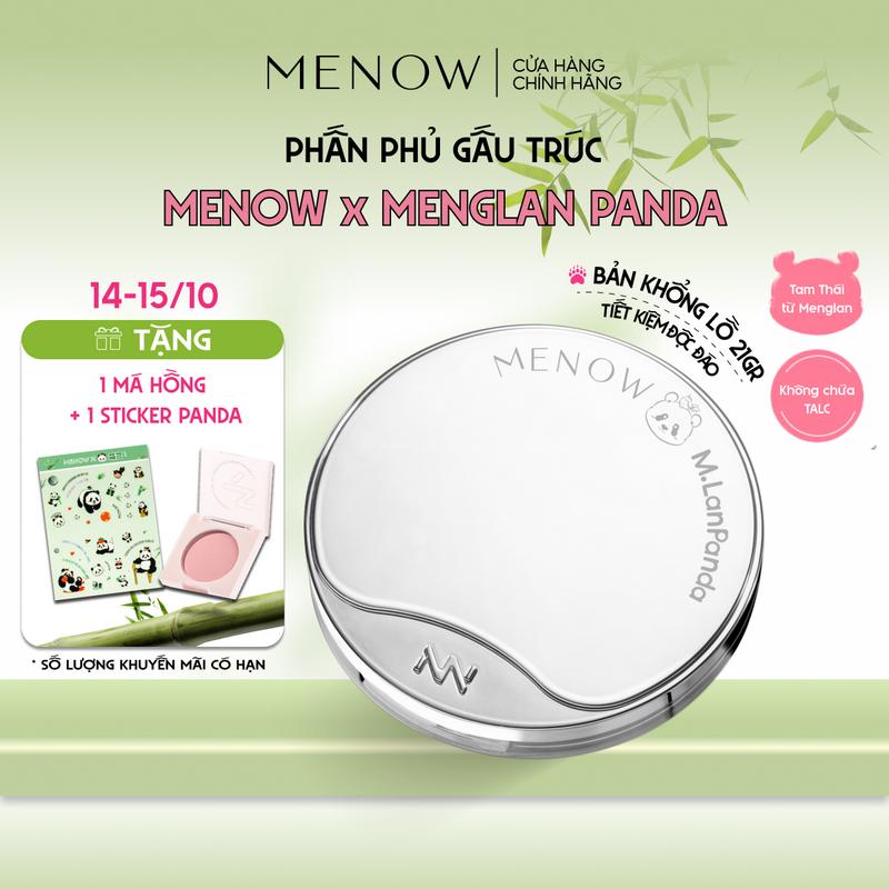 [KOL x MENOW] Phấn phủ gấu trúc khổng lồ MENOW x MENGLAN PANDA Velvet Mist Complexion [MEO]