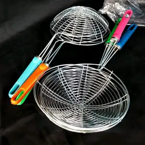 Saringan Minyak Stainless /  Saringan Gorengan Gagang Warna Warni Kitchenware