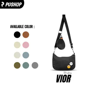 (Gratis Pin) PUSHOP Tas Selempang Corduroy Pria Wanita VIOR - Slingbag Corduroy Uniseks FREE 2 PIN BROS Sling bag Casual Terbaru