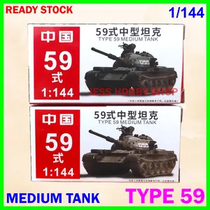 Miniatur 1/144 Tank Type 59 Chinese Medium Tank China 59 T59 4D Model Kit Mini Militer