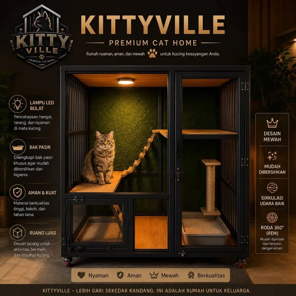kandang kucing sultan aluminium kokoh nyaman estetik #11