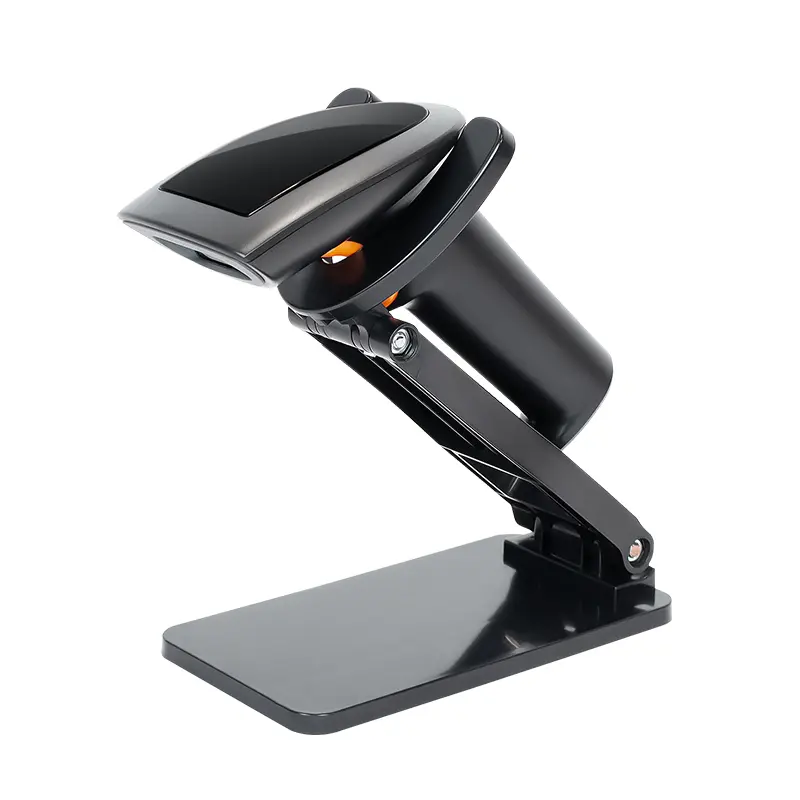 HS25L Wireless 2D 2.4g Handhand Barcode Scanner price checker with Stand QR Code Scanner for Supermarket Store