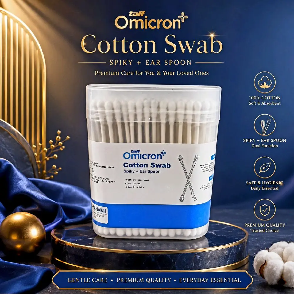 TaffOmicron Cotton Bud Korek Kuping Baby Ear 200 PCS
