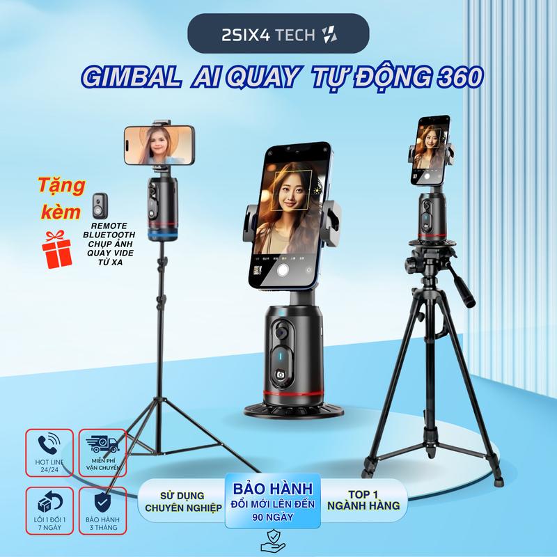  Gimbal Điện Thoại Q02 Tự Động Quay 360 Độ Theo Người Camera Cảm Biến Al Hỗ Trợ Livestream Gọi Gideo Làm Clip Chuyên Nghiệp Selfie Phụ Kiện Selfie 