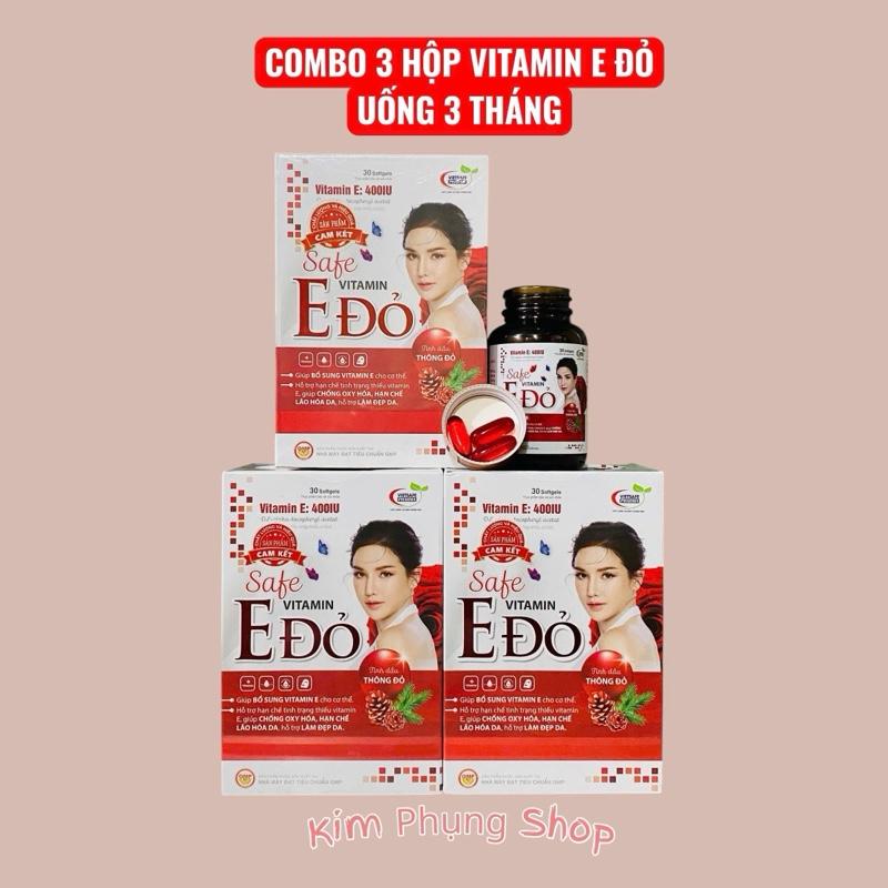 ( Mua 2 tặng 1 nhận về 3 Hộp Uống Được 3 Tháng ) TPBS - Viên Uống Vitamin E Đỏ 400IU Chiết Xuất Dầu Hoa Anh  Thảo _ Hộp 30 Viên- Hổ Trợ Chăm Sóc Sắc Đẹp