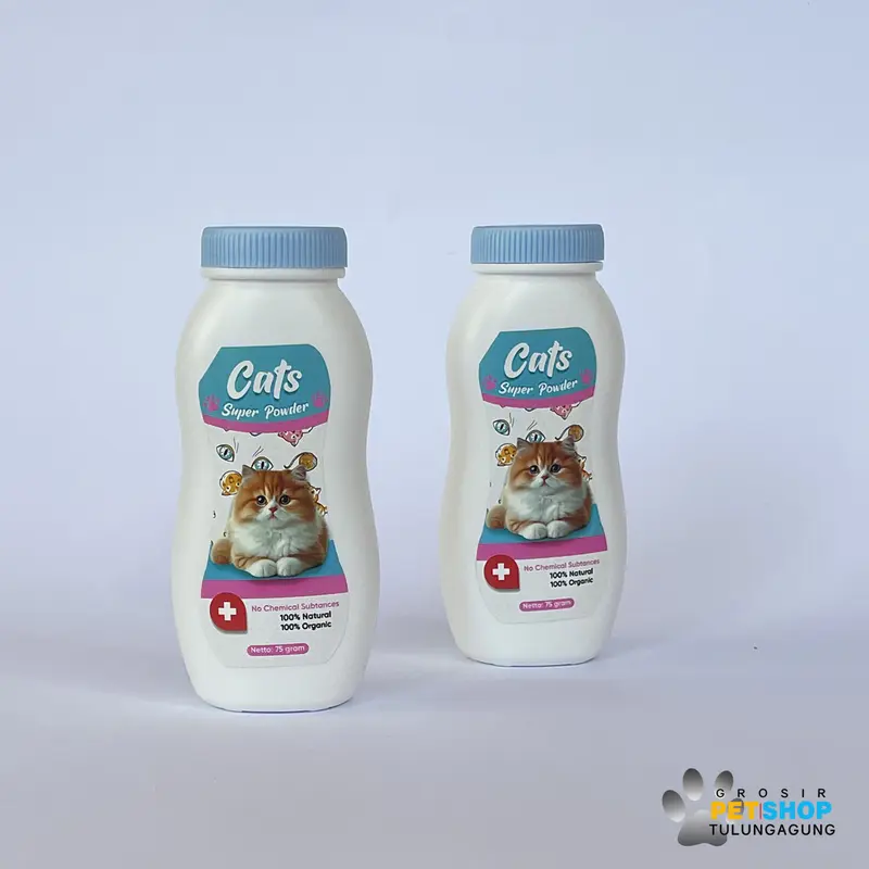 Bedak Kucing Anti Kutu Dan Jamur Super Powder Wangi  75gr 1