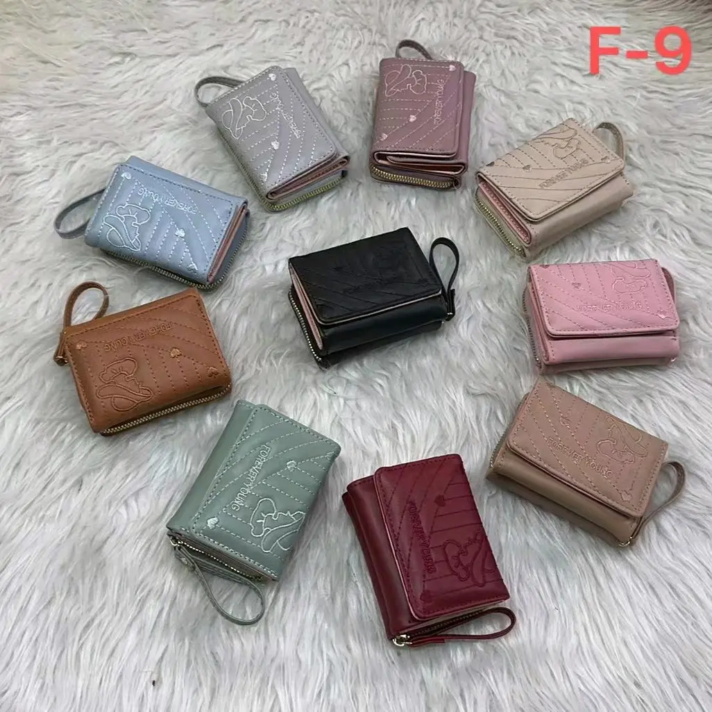 dompet lipat tiga koin bordir