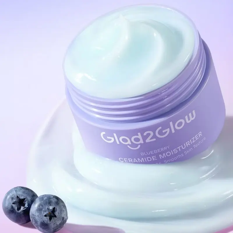 BUNDLE 3 Glad2Glow Blueberry Moisturizer Cream 5x Ceramide Skin Barrier Repair 30 gram 2