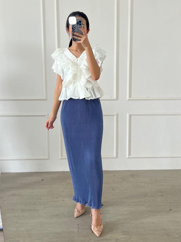 Rok Plisket Span Wavy / Rok Plisket Hyget Premium / Rok Plisket Panjang 5