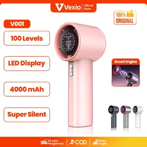 VEXIO Mini Kipas Angin Portable USB Handheld Stand Up Desktop Display Display Adjustable V001