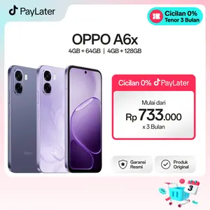 OPPO A6x 4GB/64GB & 4GB/128GB Smartphone [Snapdragon 685 4G, Layar Ultra Cerah 120Hz, Baterai 6500mAh]