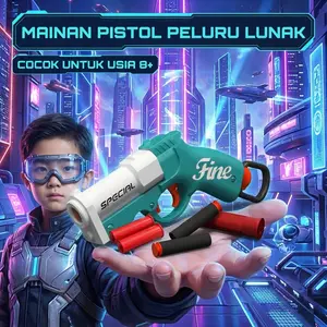 Mainan Interaktif Mekanik Anak - Sistem Pelepasan Otomatis + Peluru Busa EVA  Simulasi Gerak Dinamis (Bahan ABS & Sertifikasi SNI) Cocok Usia 8+ Tahun