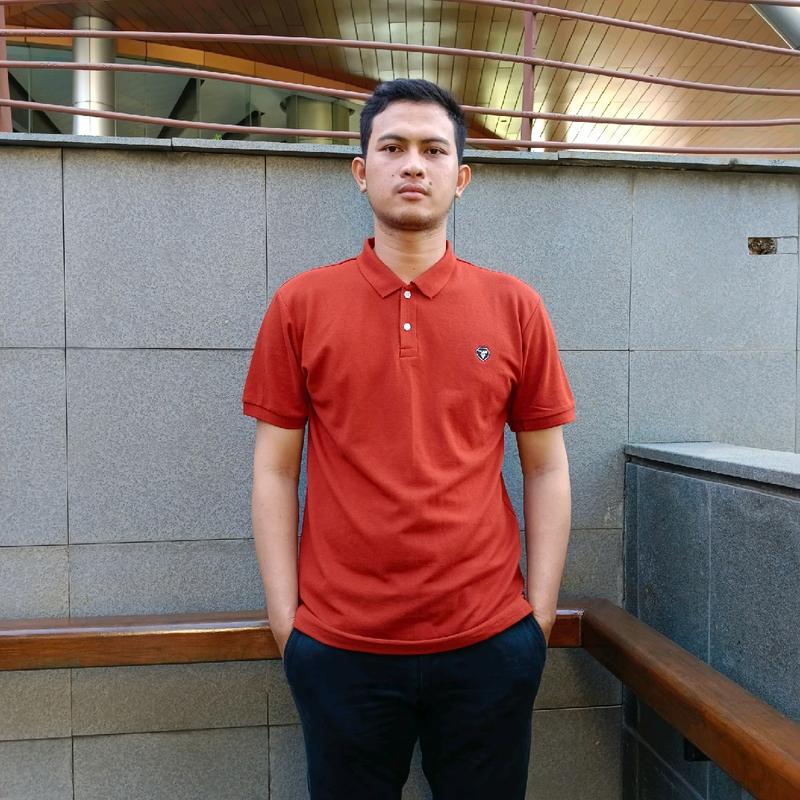 Julio Plano Kaos Polo Shirt Pria Premium Kerah Warna Teracota Basic 2