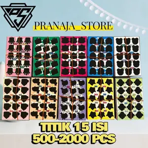 PranaJaya_Store Titik 15 Isi 500-1000 pcs Gosokan Bom Tengkorak Sudah Tergunting Rapi Blok Belakang Hitam