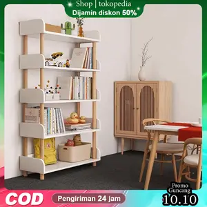 [AK]Rak Buku Minimalis kayu Ruang Belajar/Lemari Buku Minimalis/Serbaguna 5 Susun  Lemari Rak Buku Multifungsi Tempat Penyimpanan Bunga Furniture/Kamar Tidur/Kamar Belajar/Tempat Bunga Taman/ 2 susun  multi fungsi lemari rak sepatu rak baju rak portable
