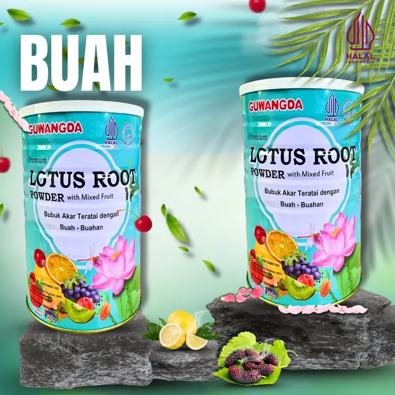 OUFEN LOTUS ROOT POWDER SOUP FRUIT INSTANT - VARIAN BUAH INSTAN AKAR TERATAI Air Red 4