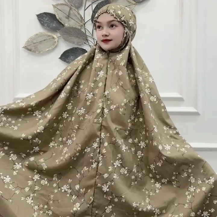 Alfarizi Mukena Dewasa Traveling Motif Terbaru Edisi Lebaran 2025 Syakilla Dahi Kerut Resleting 2in1 Laser Cut Atasan Bawahan Kombinasi Katun Panjang 4