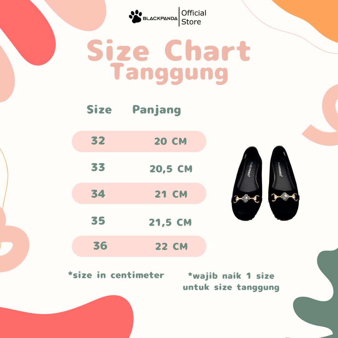 Blackpanda Viko Black T2-128 32-36 Flatshoes Anak Perempuan Ukuran Tanggung Nyaman dan Empuk