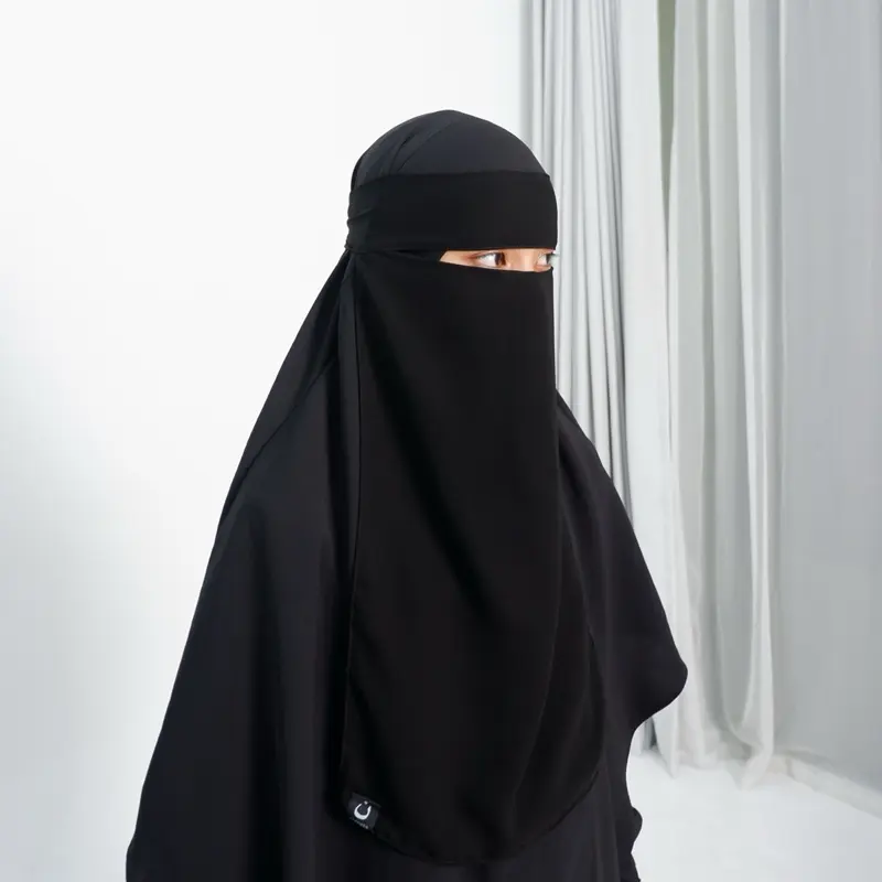 NIQAB BANDANA PREMIUM BY NASYWAH-bahan siffon silk arab-NIQOB CADAR 7