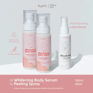 ESASKIN (Bundling) - Peeling Spray dan Body Serum - Perawatan Mencerahkan Kulit Belang Tubuh Serum badan Memutihkan