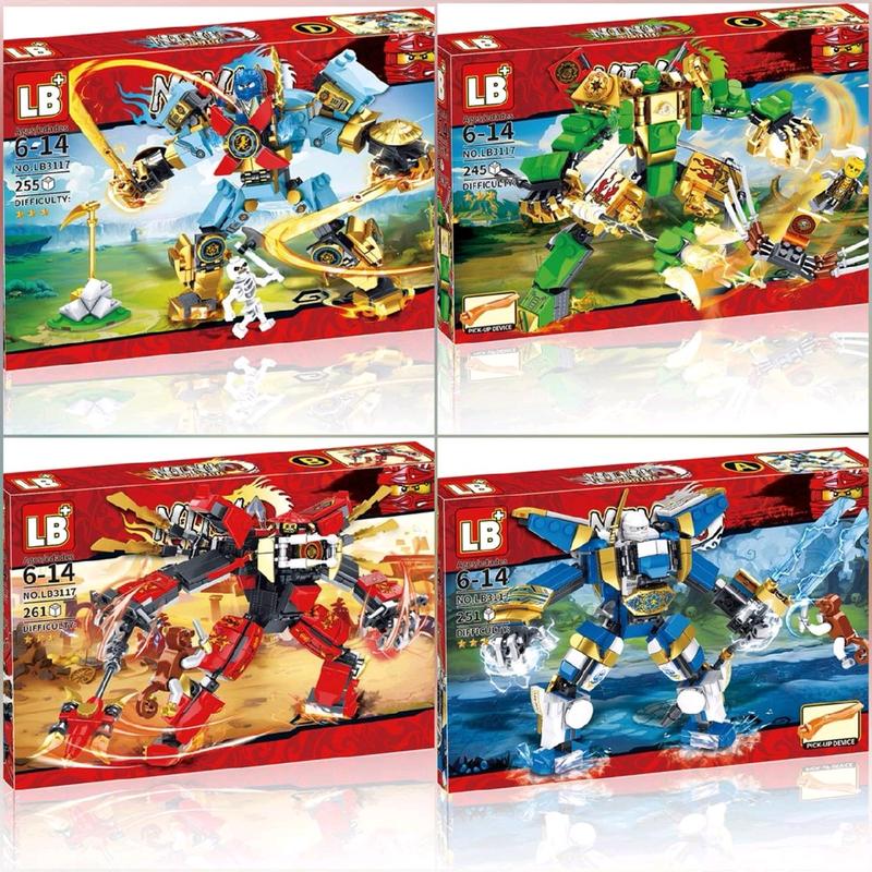 LB3117 mainan balok anak mainan ninja robot besar mainan robot besar ninja 0