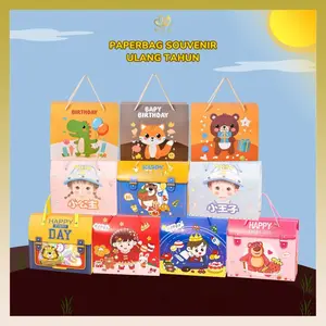 WED Paperbag Ulang Tahun / Goodie Bag Ulang Tahun Karakter Beravariasi / Tas Hadiah Sovenir Ulang Tahun PP01 Dan PP02