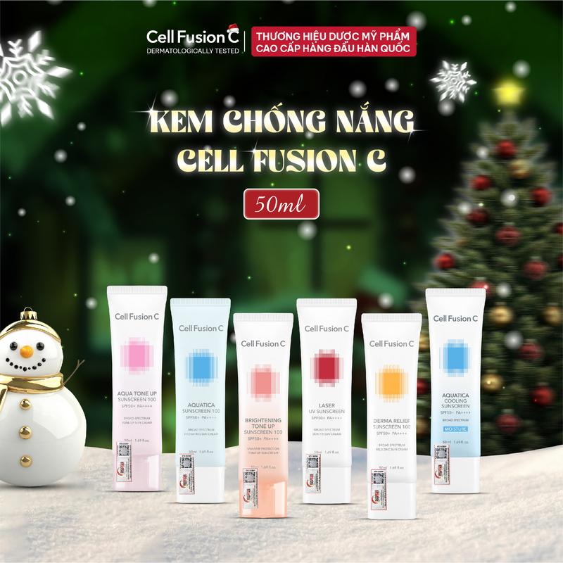   Cell Fusion C x Võ Hà Linh  Bộ Sưu Tập Kem Chống Nắng Nâng Tone   Da Dầu Mụn   Da Khô   Mẹ Bầu   Sau Laser SPF 50+ PA++++ 