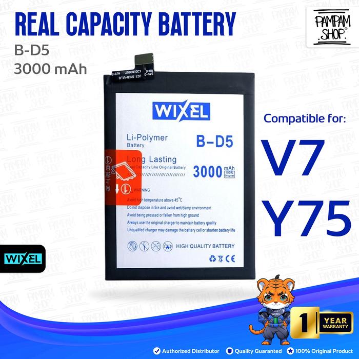Gambar WIXEL Baterai Compatible for Viv V7 Y75 B-D5 BD5 Original 100% Batre Batrai Ori dari Pampam Shop Kab. Tangerang Tokopedia