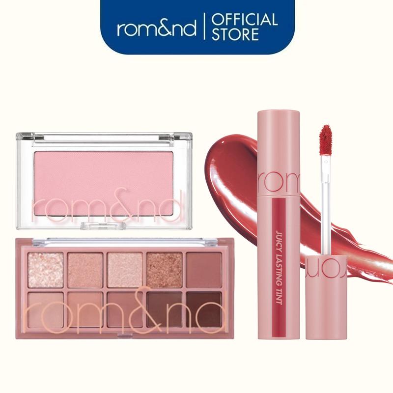 Rom&nd Combo 3 Món Gồm: 1 Son Tint Bóng Juicy Lasting Tint + 1 Bảng Phấn Mắt 10 Màu Lấp Lánh Romand Better Than Palette + 1 Phấn Má Hồng Dạng Nén Romand Better Than Cheek Má Hồng Kem Romand Dạng Lăn Juicy Roll Cheek 8.4g