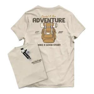 Ashalsky Kaos Dewasa Pria Wanita ADVENTURE CREAM Keren Unisex Baju Kaos Oblong Dewasa Lengan Pendek Kaos Distro Pria