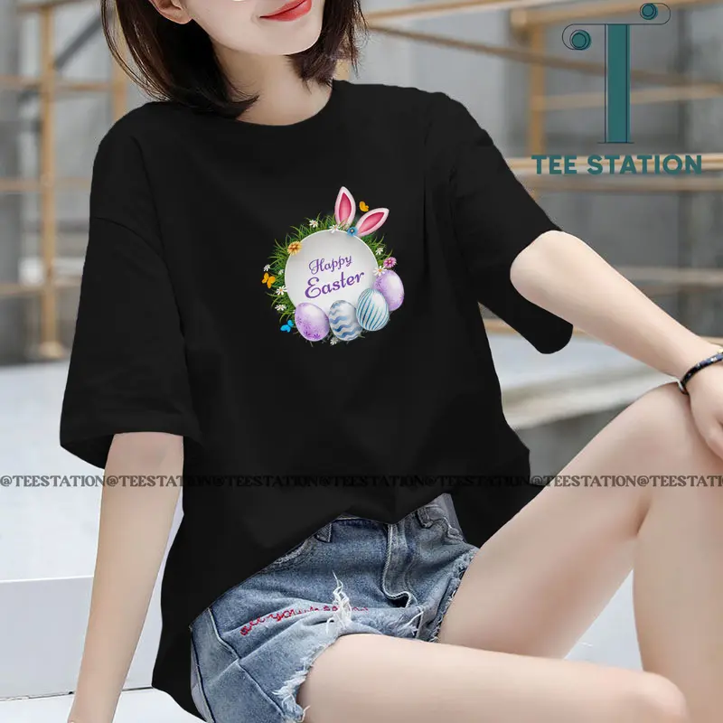 KAOS HAPPY EASTER LUCU PASKAH TELUR T-SHIRT FASHION WANITA CEWEK KATUN PREMIUM DISTRO LENGAN PENDEK JUMBO OVERSIZED CUSTOM SERAGAM PROMOSI GROSIR COD 2