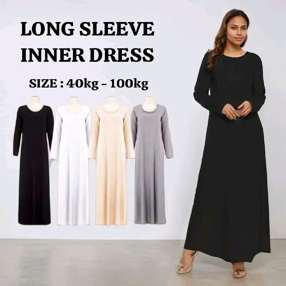 In stock in Malaysia | Jubaah/Abaya/Long Inner/Long Dress | Super soft,  cooling fabric | Maxi dress, A-line dress | Plus size | Women's wedding  attire | Arabic abaya style - TikTok Shop Singapore