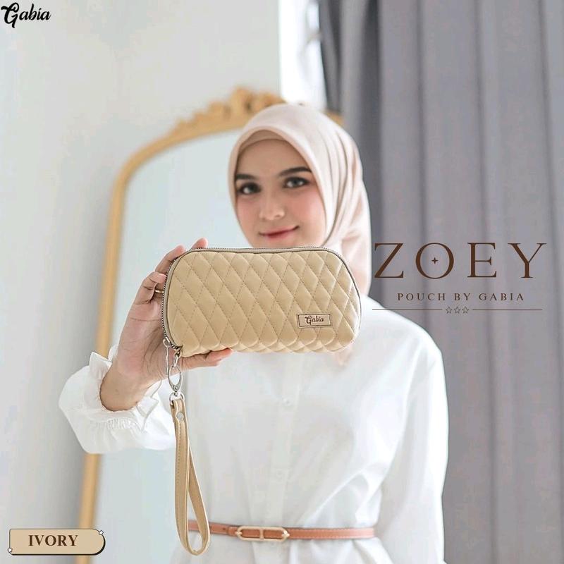 GFR - Zoey By Gabia Pouch wanita simpel  pouch bordir terbaru murah/multifungsi muat make up/hp bahan kulit sintesis 4