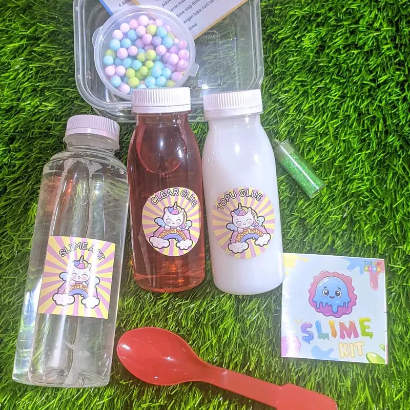 Slime kit ekonomis TOFU dan CLEAR GLUE terlengkap selim 5