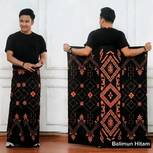 Terlaris Sarung Batik Pekalongan Motif Balimun Sarung Pria Dewasa Terbaru Sarung Santri Muslim Katun Hitam Tembus