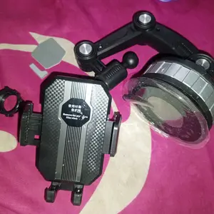 Holder hp mobil one Button 4 in 1 NC61 HD61 HD-61 Dudukan handphone universal  untuk pemasangan di dashboard kaca meja lemari bisa potrait landscape 360 derajat RS Car