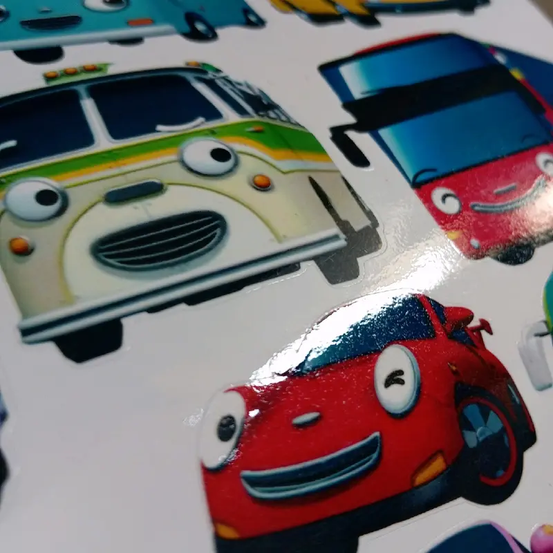 Sticker Dinding TAYO size 8 - 45 cm vinyl white waterproof 5